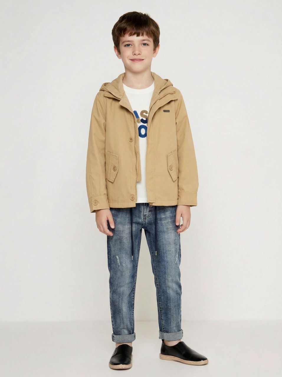 Erkek Çocuk 3'lü Alt Üst Takım 6-9 Yaş 13201 Camel - Mavi - 1