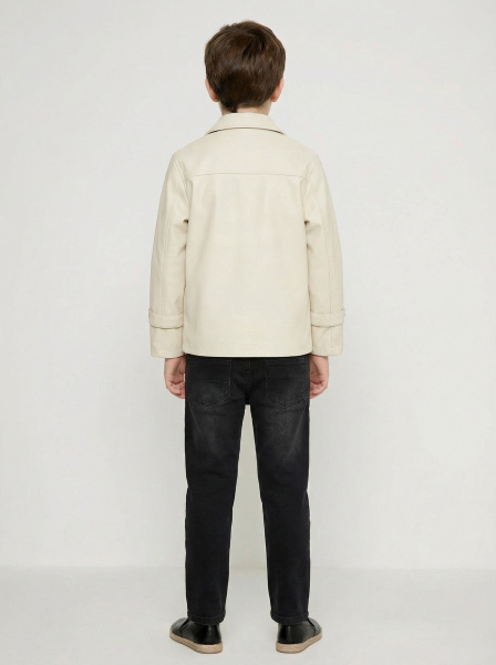 Erkek Çocuk 3'lü Alt Üst Takım 6-9 Yaş 13212 Ekru - 2