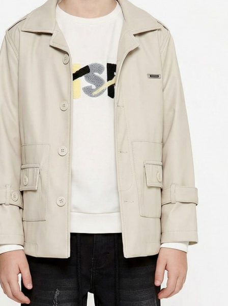 Erkek Çocuk 3'lü Alt Üst Takım 6-9 Yaş 13212 Ekru - 4