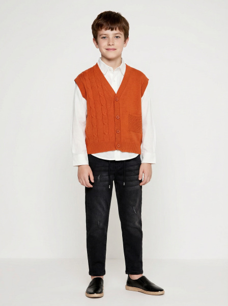 Erkek Çocuk 4'lü Alt Üst Takım 6-9 Yaş 13210 Kahverengi - 3