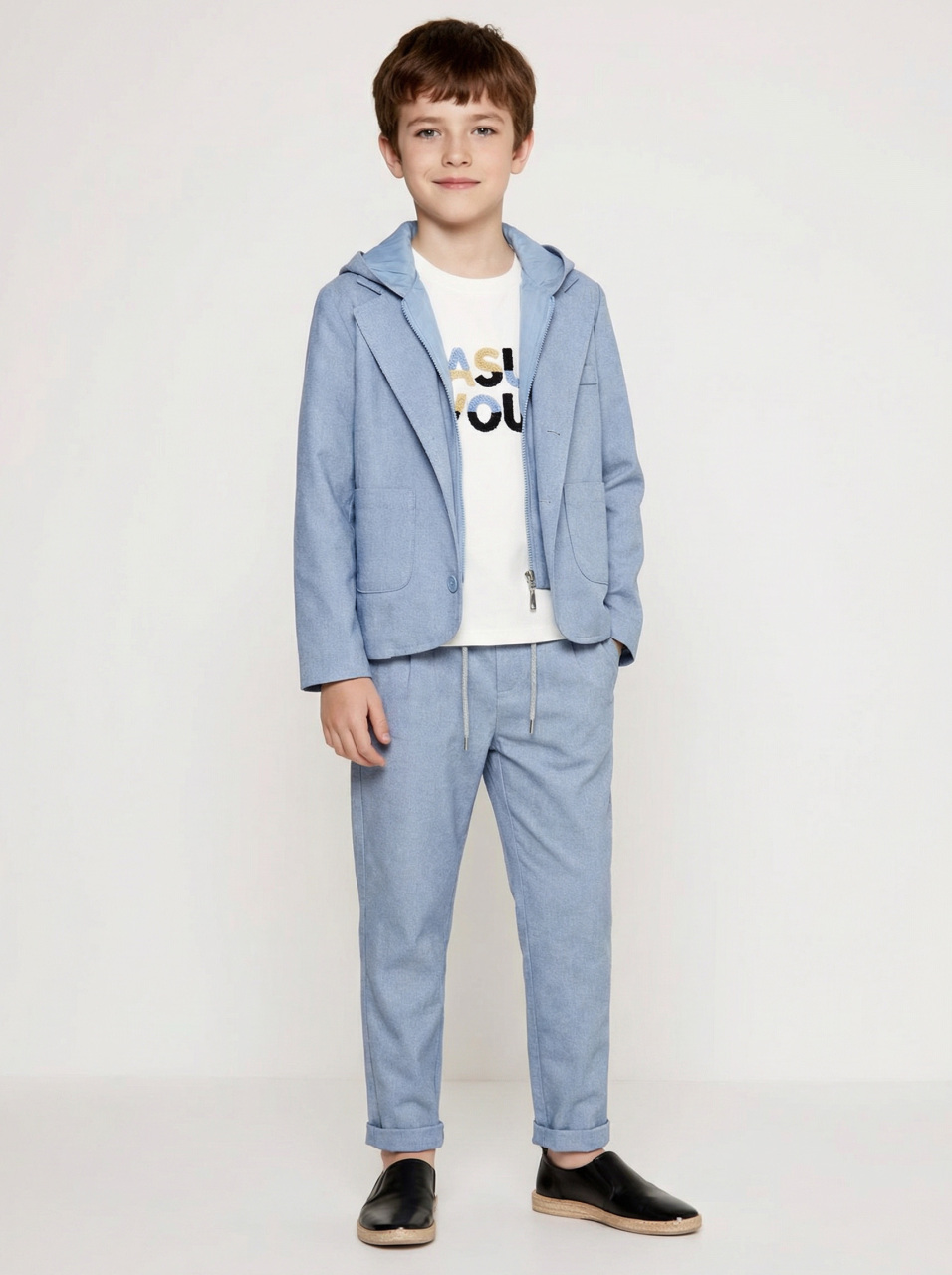 Erkek Çocuk 3'lü Alt Üst Takım 6-9 Yaş 13216 Mavi - 1