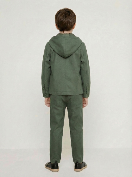 Erkek Çocuk 3'lü Alt Üst Takım 6-9 Yaş 13216 Haki - 2