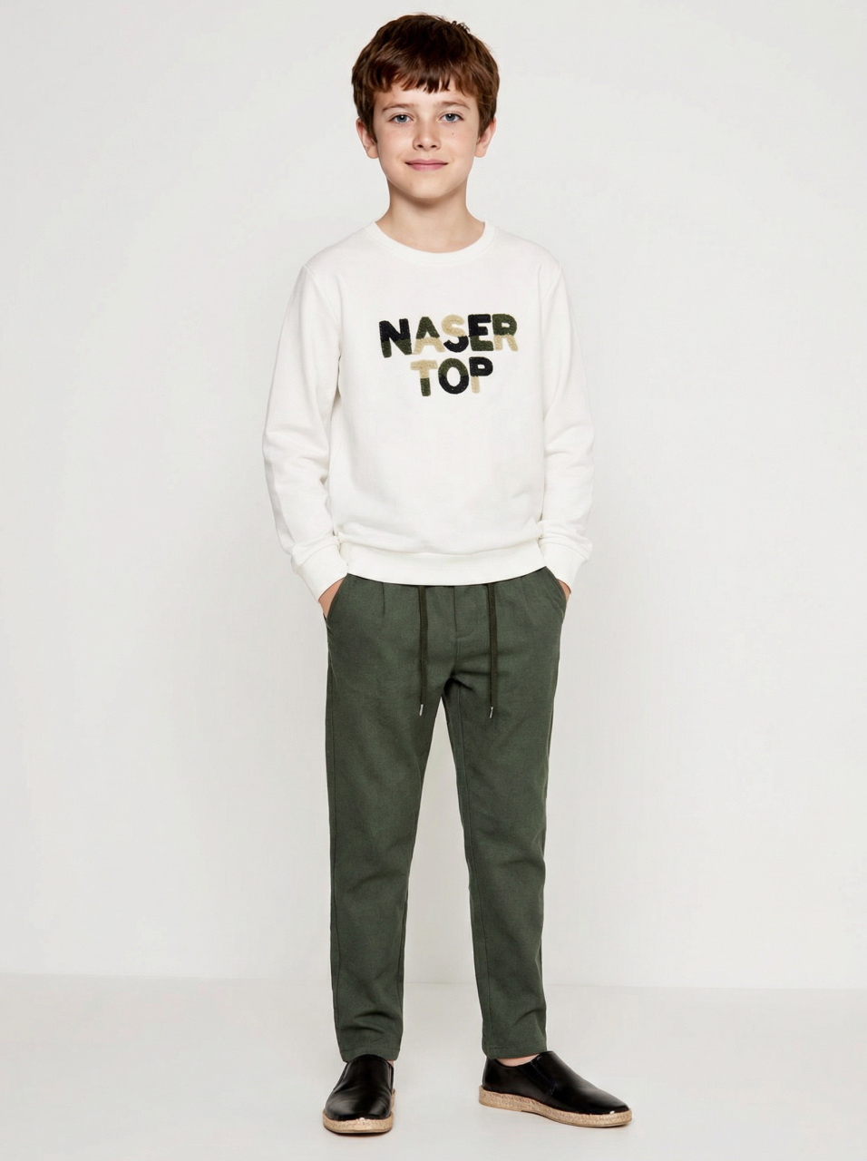 Erkek Çocuk 3'lü Alt Üst Takım 6-9 Yaş 13216 Haki - 3