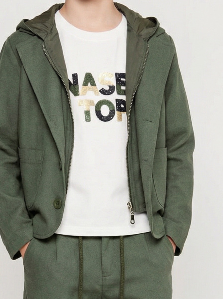 Erkek Çocuk 3'lü Alt Üst Takım 6-9 Yaş 13216 Haki - 4