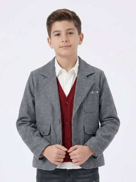 Erkek Çocuk 4'lü Alt Üst Takım 11-14 Yaş 14206 Gri - Bordo - 4