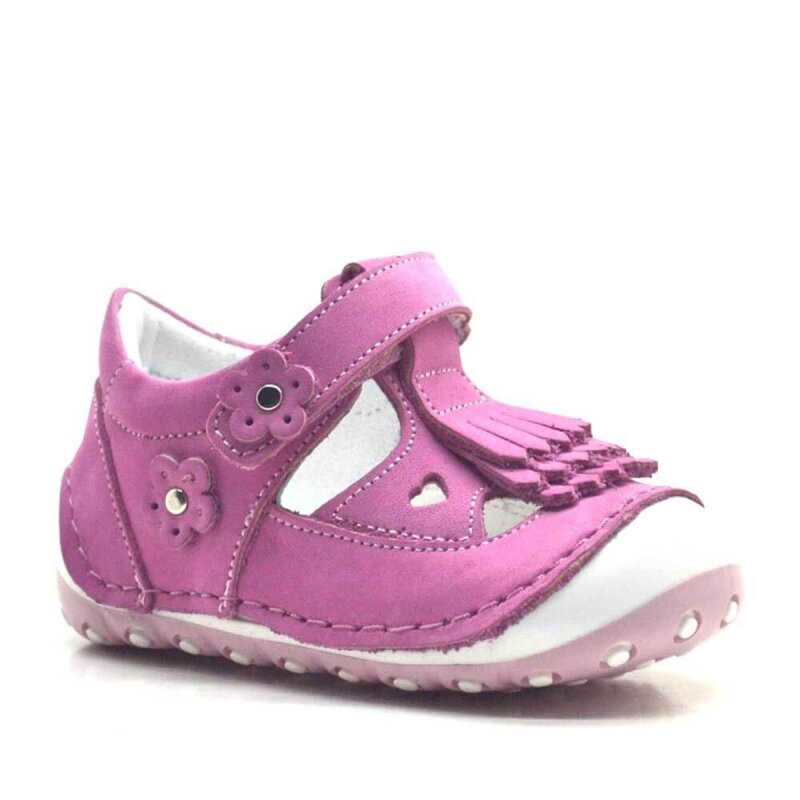 Nino Genuine Leather Light Pink Velcro Summer First Steps Shoes - Nino