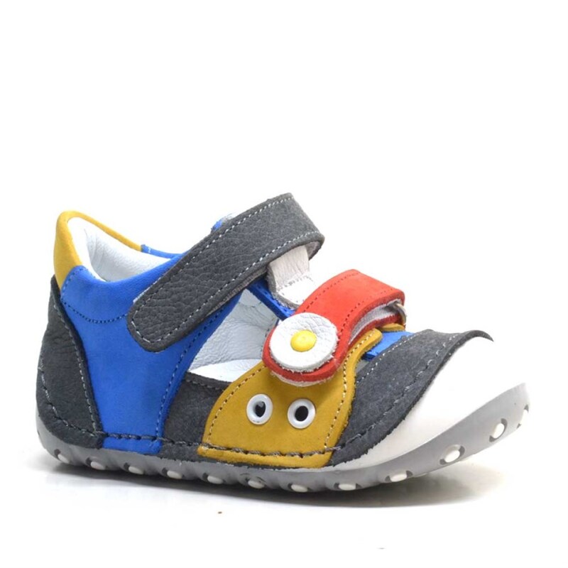 Nino Genuine Leather Colorful Velcro Summer First Step Shoes - Nino