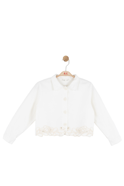 Kız Çocuk Ceket 8-14 Yaş 31305 Krem - 3