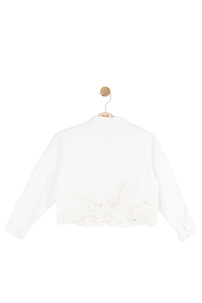 Kız Çocuk Ceket 8-14 Yaş 31305 Krem - 4