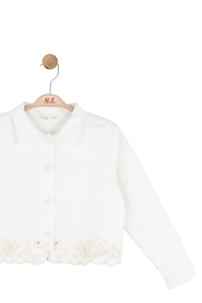 Kız Çocuk Ceket 8-14 Yaş 31305 Krem - 5