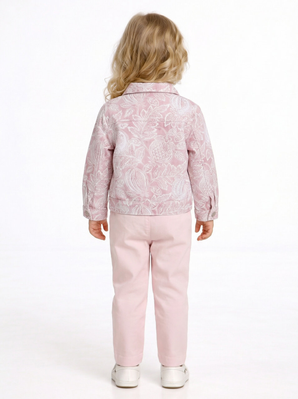 Kız Çocuk 3'lü Alt Üst Kombin Takmı 1-4 Yaş SET0518 Pudra - 2