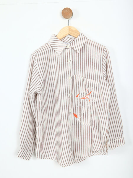 Kız Çocuk Gömlek 8-14 Yaş 38437 Vizon - NK KİDS