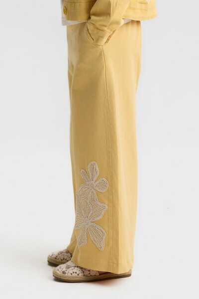 Kız Çocuk Pantolon 4-8 Yaş 51520 Sarı - 4