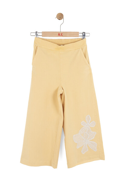 Kız Çocuk Pantolon 4-8 Yaş 51520 Sarı - 5