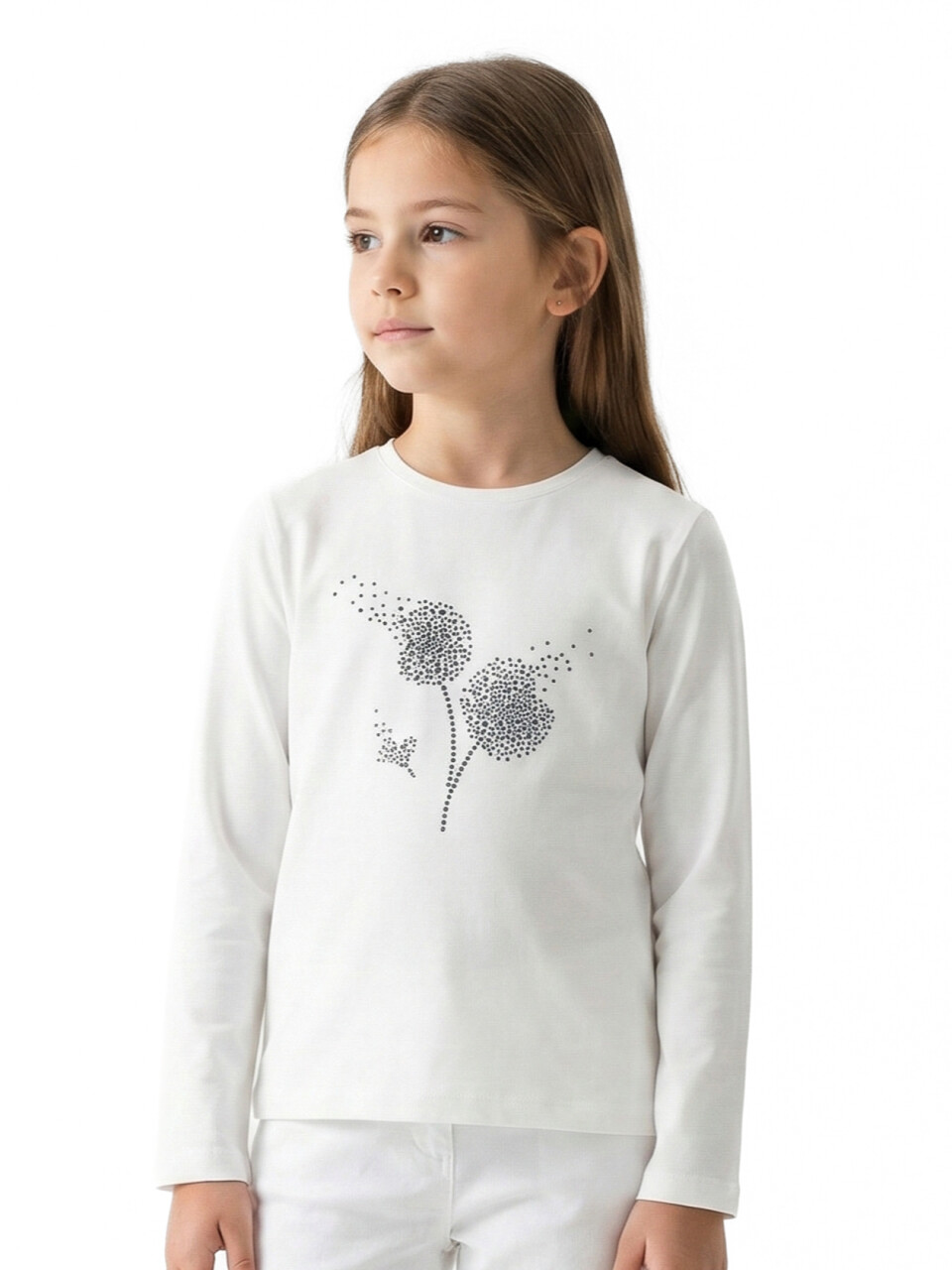 Kız Çocuk Tişort Badi 8-14 Yaş 31335 Beyaz - 1