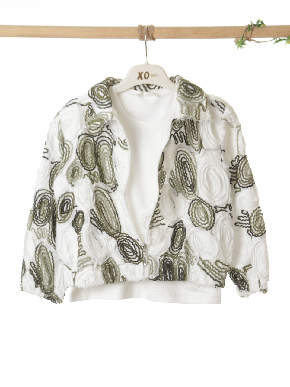 Kız Çocuk 3'lü Alt Üst Kombin Takmı 4-8 Yaş SET0512 Yeşil - 8