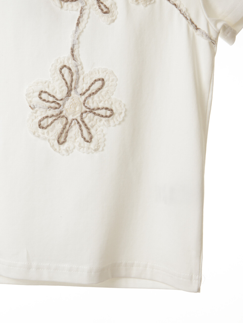 Kız Çocuk Tişort 8-14 Yaş 31334 Ekru - Vizon - 9