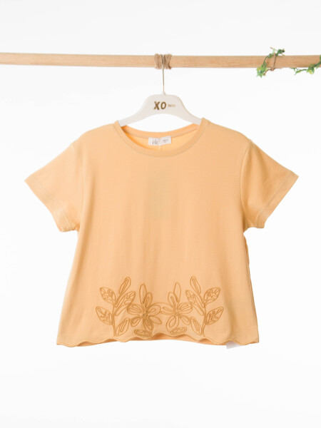 Kız Çocuk Tişort 8-14 Yaş 31328 Hardal - 5