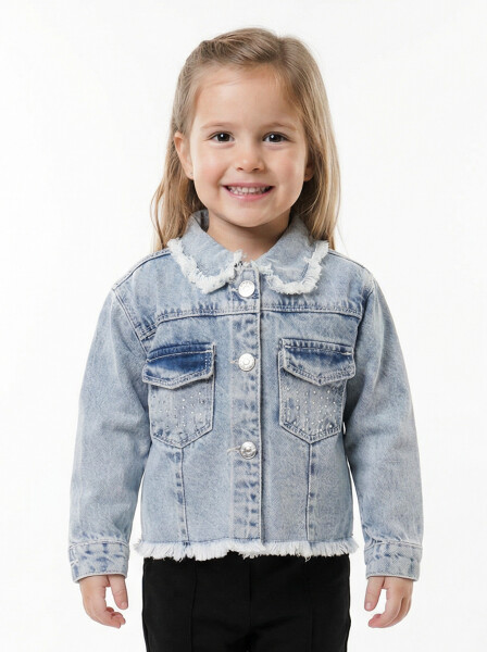 Kız Çocuk Ceket 1-4 Yaş 31708 Mavi - NK KİDS