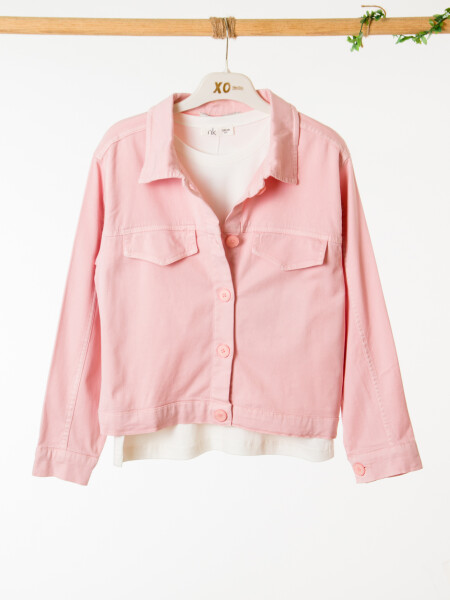 Kız Çocuk 3'lü Alt Üst Kombin Takmı 8-14 Yaş SET0503 Pembe - 8