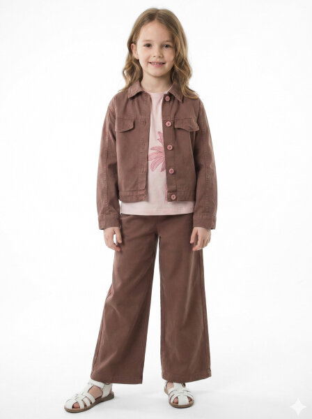 طقم ملابس متناسق من ثلاث قطع للبنات، من 8 إلى 14 سنة، رقم المنتج: set0505 - NK KİDS