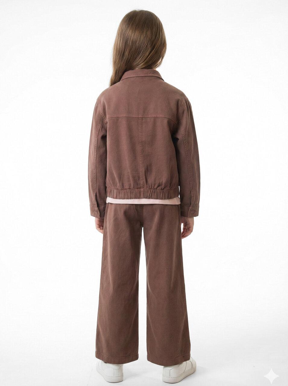 Kız Çocuk 3'lü Alt Üst Kombin Takmı 8-14 Yaş SET0505 Kahverengi - 2