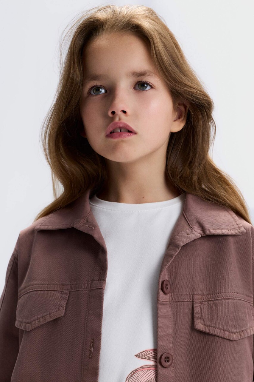 Kız Çocuk 3'lü Kombin Takmı 8-14 Yaş SET0526 Kahverengi - 4