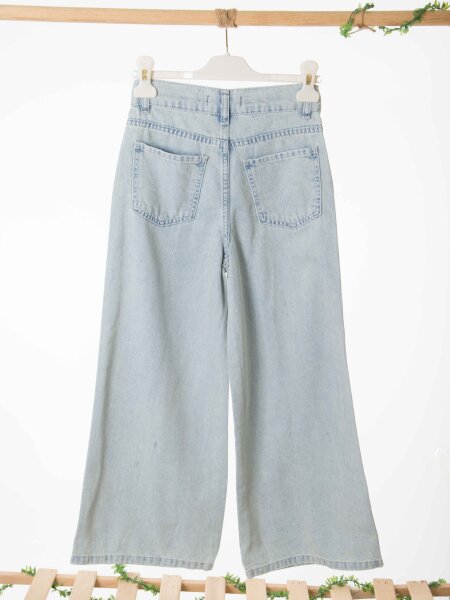 Kız Çocuk 3'lü Alt Üst Kombin Takmı 8-14 Yaş SET0498 Mavi - 14