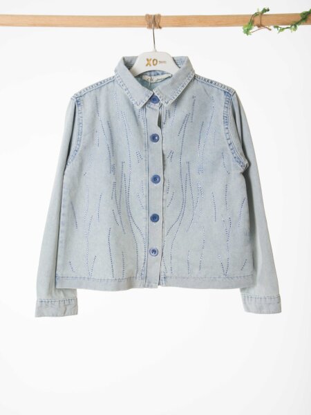 Kız Çocuk 3'lü Alt Üst Kombin Takmı 8-14 Yaş SET0498 Mavi - 6