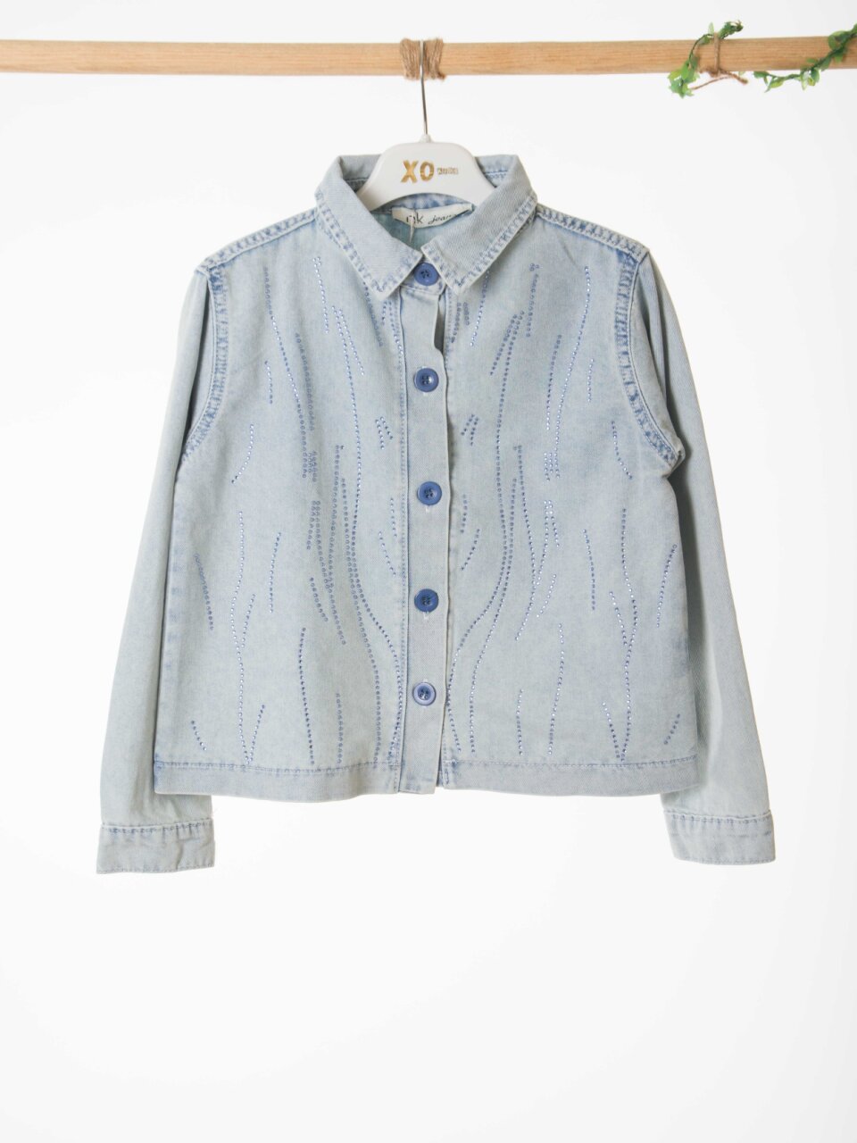 Kız Çocuk 3'lü Alt Üst Kombin Takmı 8-14 Yaş SET0498 Mavi - 6