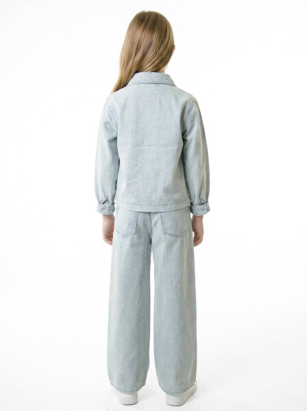 Kız Çocuk 3'lü Alt Üst Kombin Takmı 8-14 Yaş SET0498 Mavi - 3