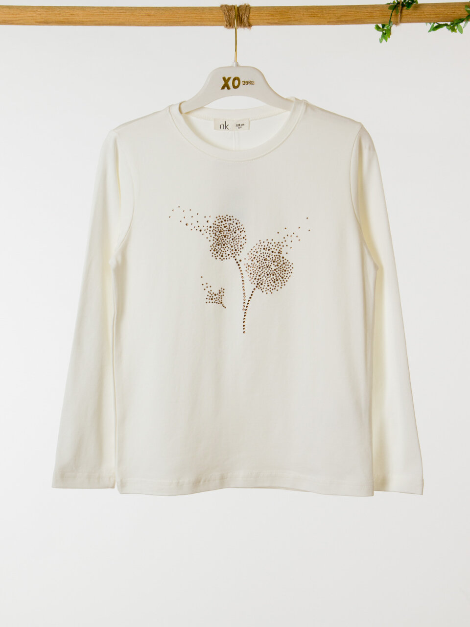 Kız Çocuk 3'lü Alt Üst Kombin Takmı 8-14 Yaş SET0495 Krem - 9