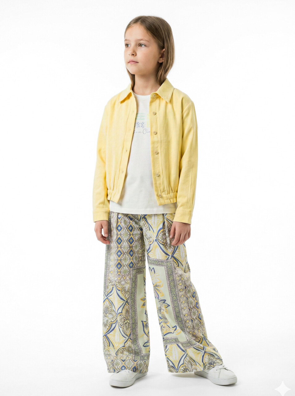 Kız Çocuk 3'lü Alt Üst Kombin Takmı 8-14 Yaş SET0497 Mint - 1