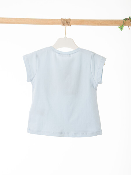 Kız Çocuk Tişort 1-4 Yaş 31606 Mavi - 4