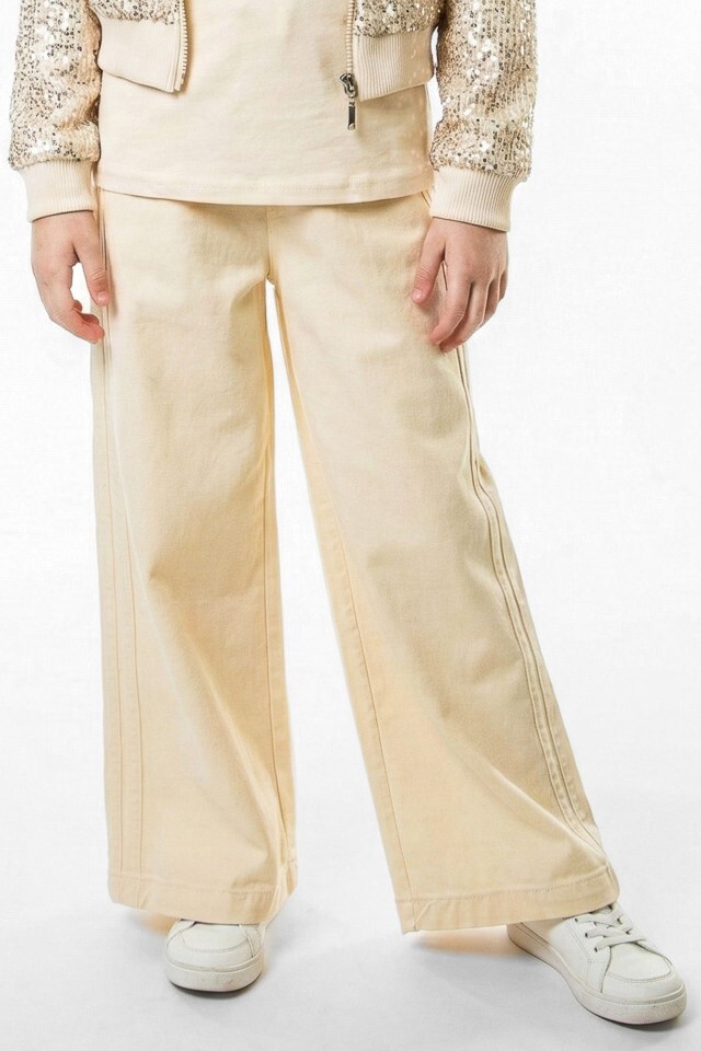 Kız Çocuk Pantolon 8-14 Yaş 51349 Krem - 1