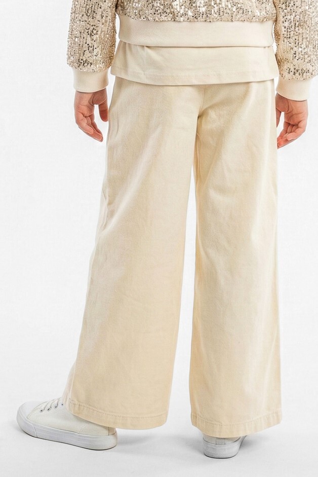 Kız Çocuk Pantolon 8-14 Yaş 51349 Krem - 2