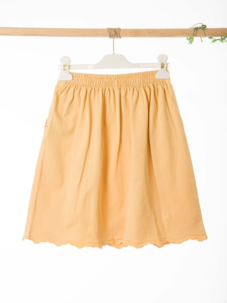 Kız Çocuk 2'li Alt Üst Kombin Takmı 8-14 Yaş SET0528 Sarı - 10