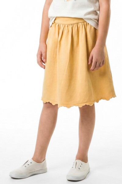 Kız Çocuk Etek 8-14 Yaş 51309 Sarı - 1