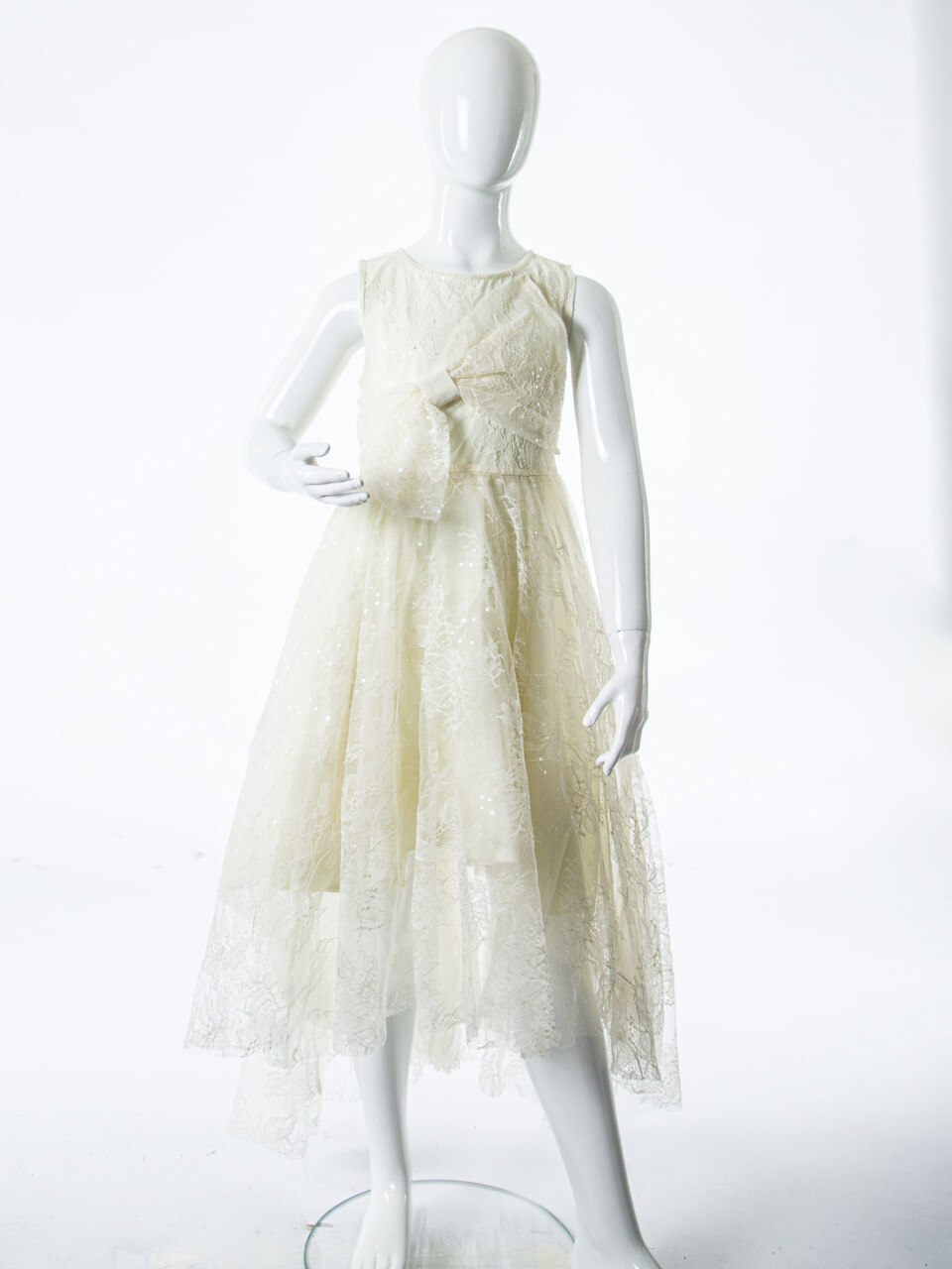 Kız Çocuk Yazlık Elbise 6-10 Yaş 71518 Krem - 3