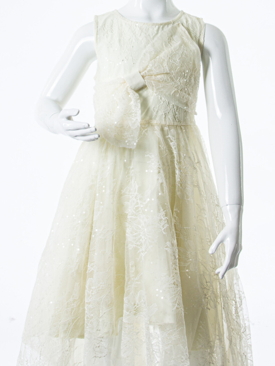 Kız Çocuk Yazlık Elbise 6-10 Yaş 71518 Krem - 4