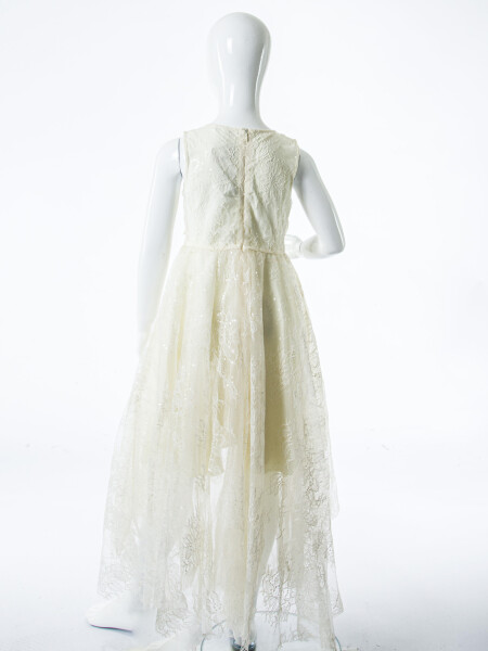 Kız Çocuk Yazlık Elbise 6-10 Yaş 71518 Krem - 5