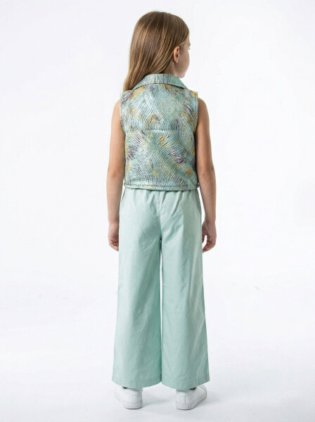 Kız Çocuk 2'li Alt Üst Kombin Takmı 8-14 Yaş SET0536 Turkuaz - 2