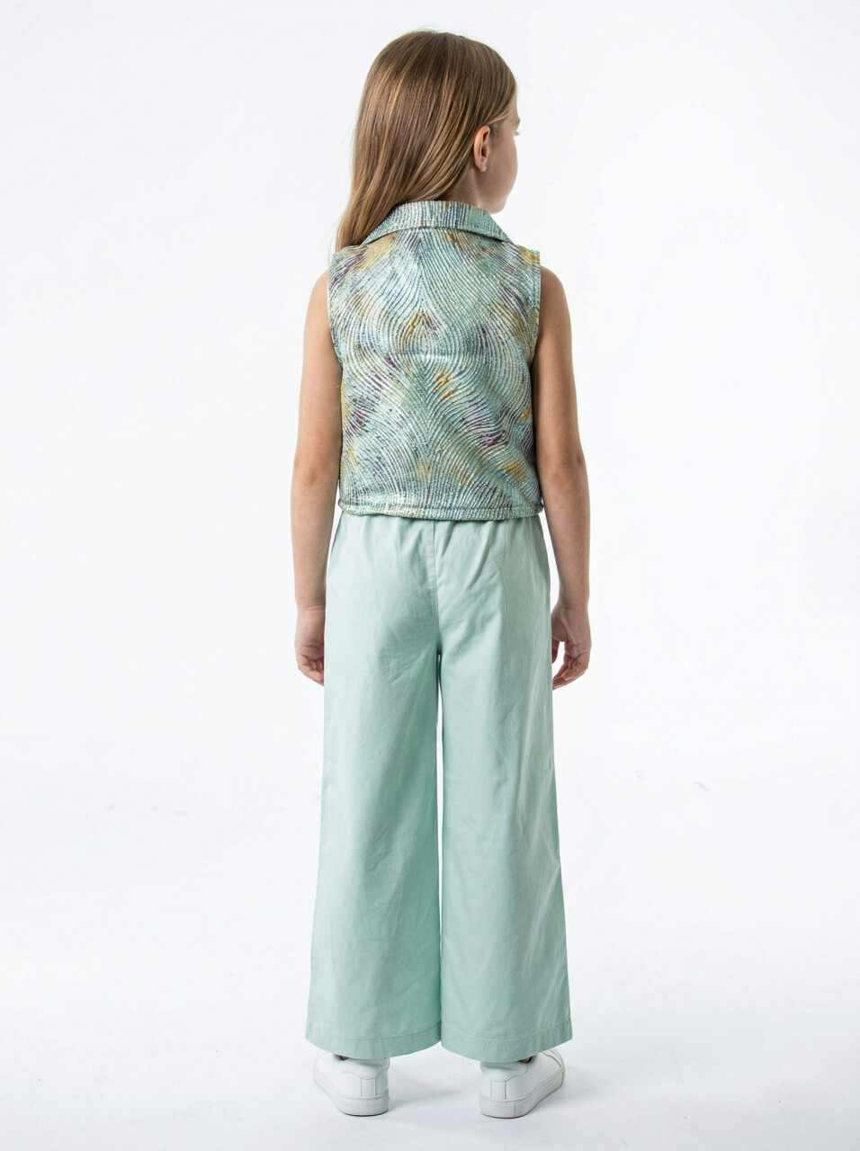 Kız Çocuk 2'li Alt Üst Kombin Takmı 8-14 Yaş SET0536 Turkuaz - 2