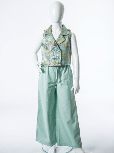 Kız Çocuk 2'li Alt Üst Kombin Takmı 8-14 Yaş SET0536 Turkuaz - 3