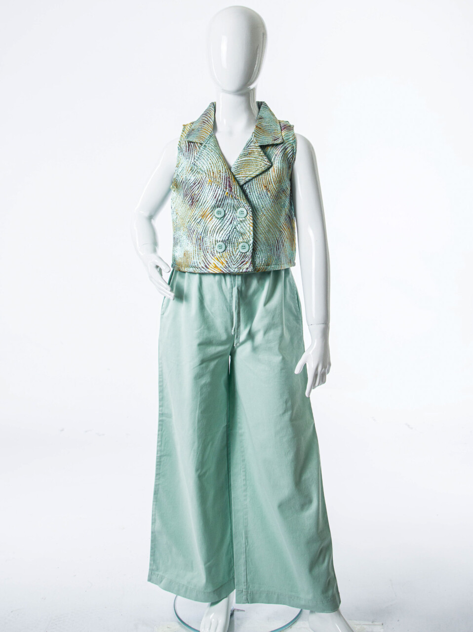 Kız Çocuk 2'li Alt Üst Kombin Takmı 8-14 Yaş SET0536 Turkuaz - 3