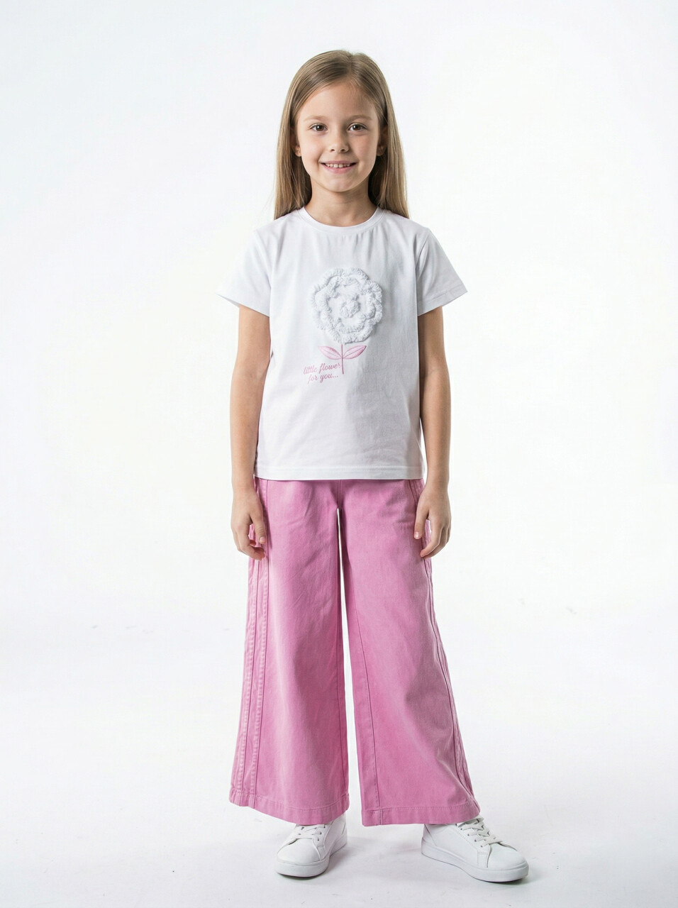 Kız Çocuk Alt Üst 2'li Kombin Takmı 4-8 Yaş SET0535 Lila - 1