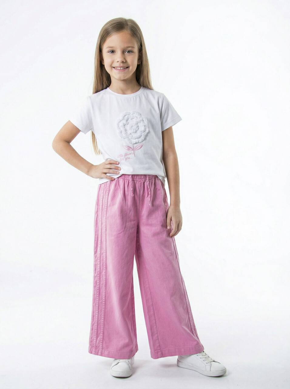 Kız Çocuk Alt Üst 2'li Kombin Takmı 4-8 Yaş SET0535 Lila - 2