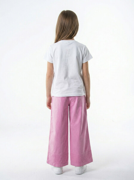 Kız Çocuk Alt Üst 2'li Kombin Takmı 4-8 Yaş SET0535 Lila - 3