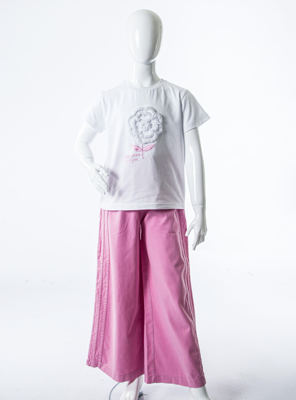 Kız Çocuk Alt Üst 2'li Kombin Takmı 4-8 Yaş SET0535 Lila - 6