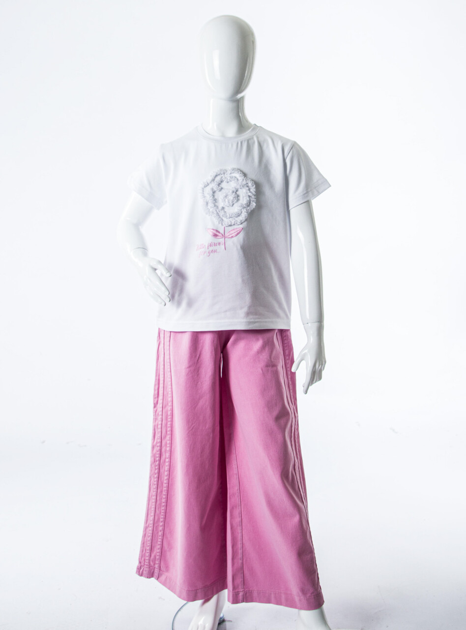 Kız Çocuk Alt Üst 2'li Kombin Takmı 4-8 Yaş SET0535 Lila - 7